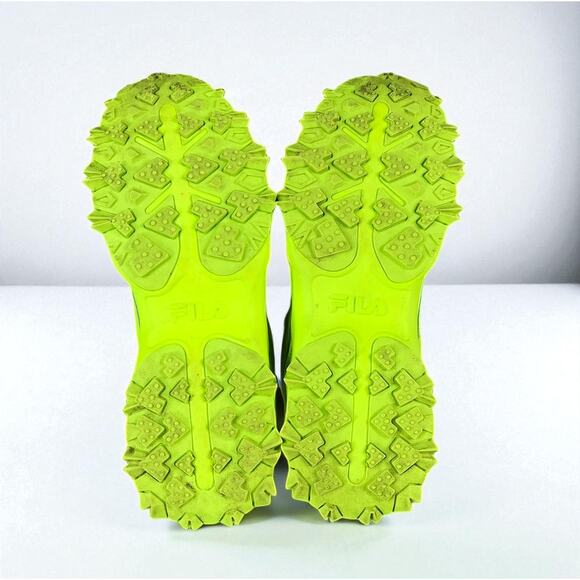 FILA Oakmont Trail Safety Yellow Running Shoes Women 9.5 Chunky Streetwear Boho - Picture 9 of 12